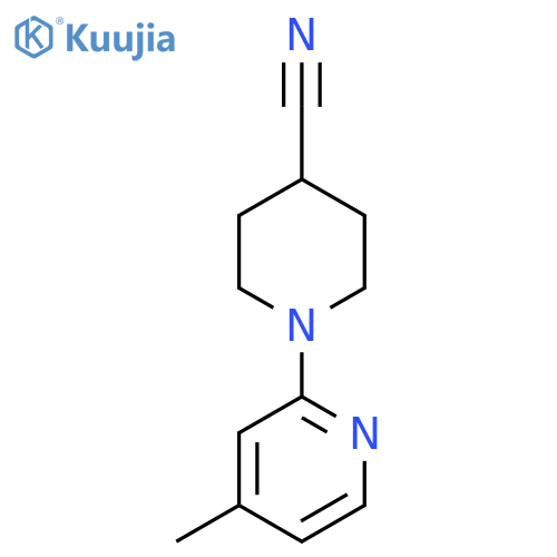 1-(4-methylpyridin-2-yl)piperidine-4-carbonitrile structure