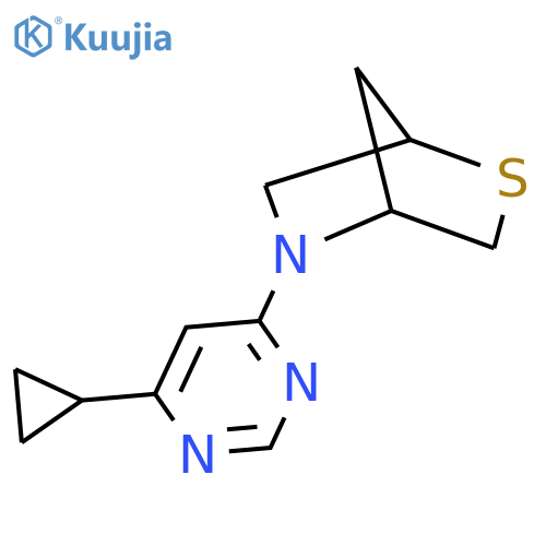 5-(6-Cyclopropylpyrimidin-4-yl)-2-thia-5-azabicyclo[2.2.1]heptane structure