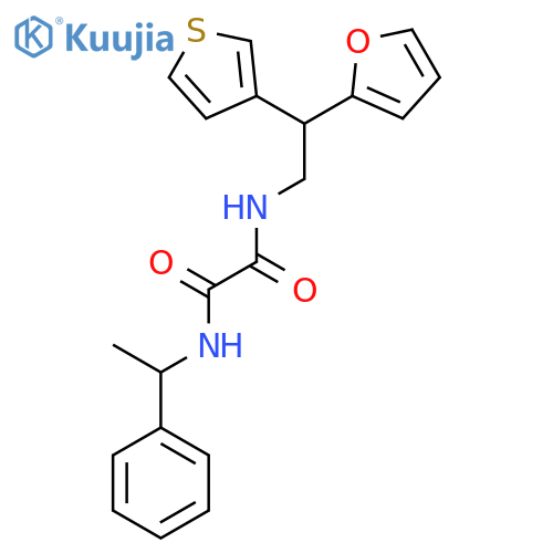 N-[2-(furan-2-yl)-2-(thiophen-3-yl)ethyl]-N'-(1-phenylethyl)ethanediamide structure