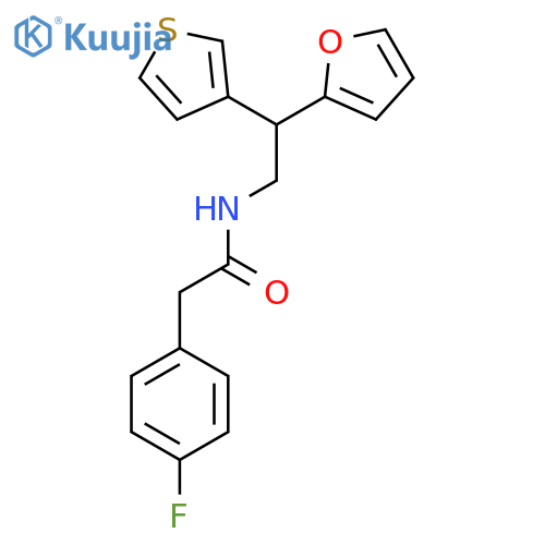 2-(4-fluorophenyl)-N-[2-(furan-2-yl)-2-(thiophen-3-yl)ethyl]acetamide structure