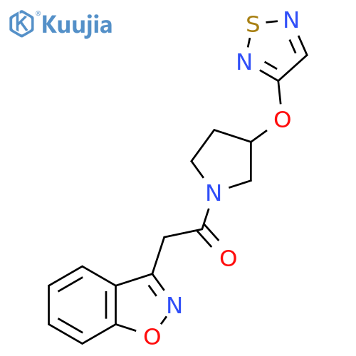 2-(1,2-Benzoxazol-3-yl)-1-[3-(1,2,5-thiadiazol-3-yloxy)pyrrolidin-1-yl]ethan-1-one structure