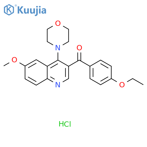 3-(4-ethoxybenzoyl)-6-methoxy-4-(morpholin-4-yl)quinoline hydrochloride structure