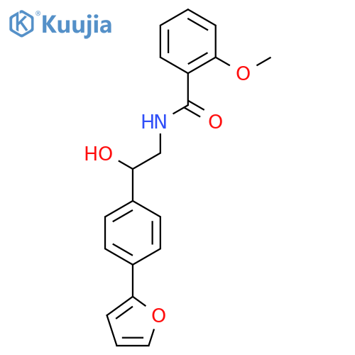 N-{2-4-(furan-2-yl)phenyl-2-hydroxyethyl}-2-methoxybenzamide structure