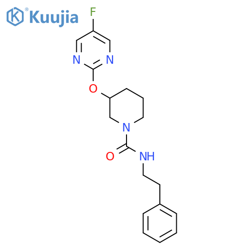 3-[(5-fluoropyrimidin-2-yl)oxy]-N-(2-phenylethyl)piperidine-1-carboxamide structure