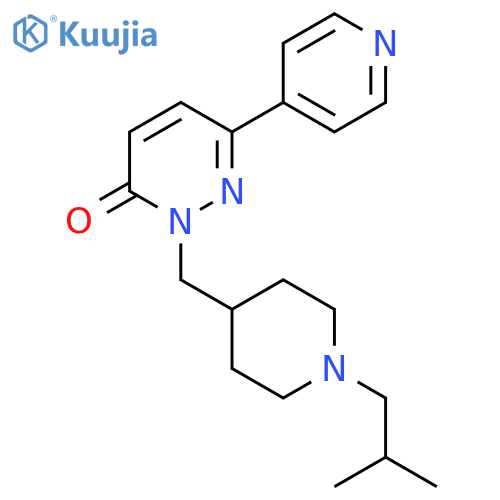 2-{[1-(2-Methylpropyl)piperidin-4-yl]methyl}-6-(pyridin-4-yl)-2,3-dihydropyridazin-3-one structure