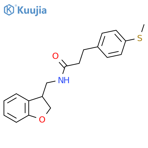 N-[(2,3-dihydro-1-benzofuran-3-yl)methyl]-3-[4-(methylsulfanyl)phenyl]propanamide structure