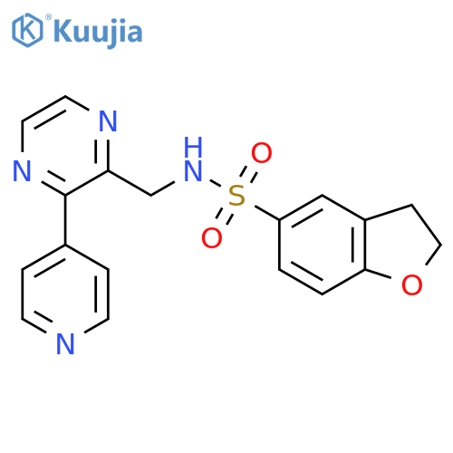 N-{[3-(pyridin-4-yl)pyrazin-2-yl]methyl}-2,3-dihydro-1-benzofuran-5-sulfonamide structure