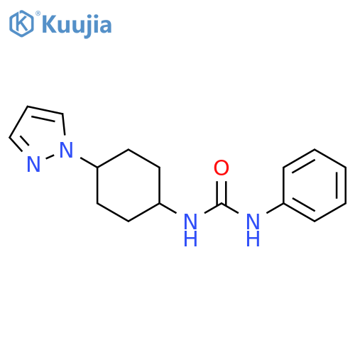 1-phenyl-3-[4-(1H-pyrazol-1-yl)cyclohexyl]urea structure