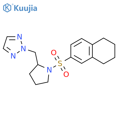 2-{1-(5,6,7,8-tetrahydronaphthalene-2-sulfonyl)pyrrolidin-2-ylmethyl}-2H-1,2,3-triazole structure