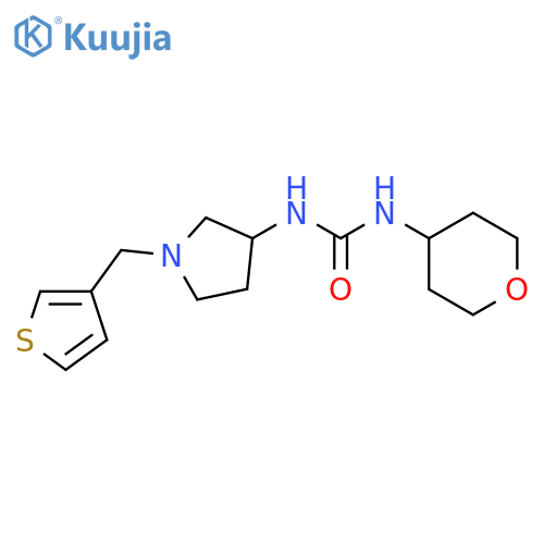 1-(Oxan-4-yl)-3-{1-[(thiophen-3-yl)methyl]pyrrolidin-3-yl}urea structure