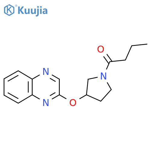 1-[3-(Quinoxalin-2-yloxy)pyrrolidin-1-yl]butan-1-one structure