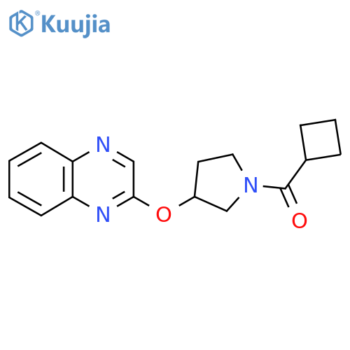 2-[(1-Cyclobutanecarbonylpyrrolidin-3-yl)oxy]quinoxaline structure