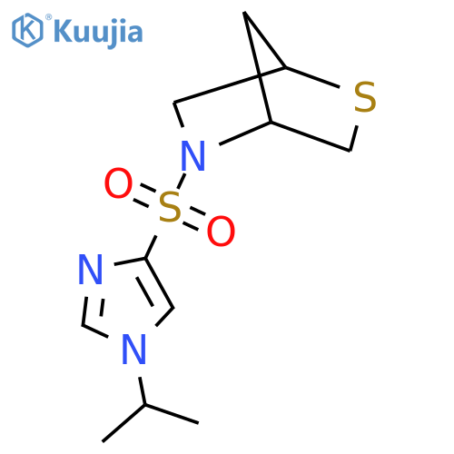 5-{[1-(propan-2-yl)-1H-imidazol-4-yl]sulfonyl}-2-thia-5-azabicyclo[2.2.1]heptane structure