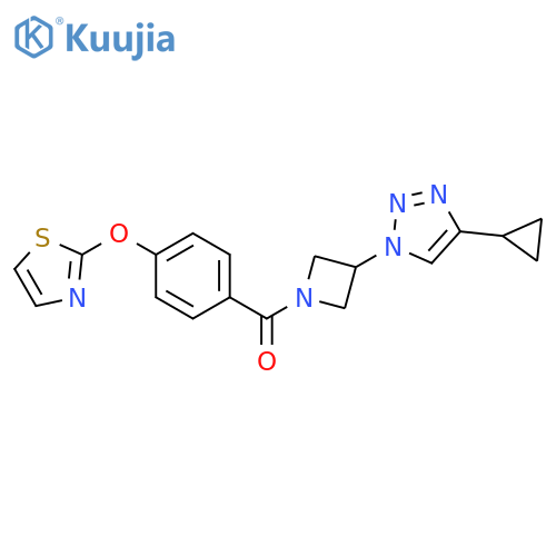 4-cyclopropyl-1-{1-4-(1,3-thiazol-2-yloxy)benzoylazetidin-3-yl}-1H-1,2,3-triazole structure