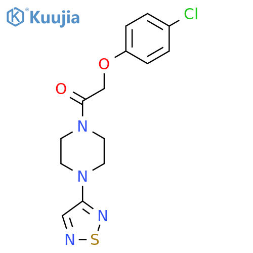 2-(4-chlorophenoxy)-1-4-(1,2,5-thiadiazol-3-yl)piperazin-1-ylethan-1-one structure