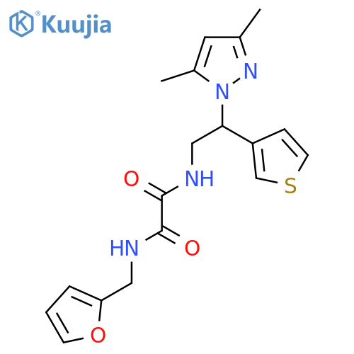 N-2-(3,5-dimethyl-1H-pyrazol-1-yl)-2-(thiophen-3-yl)ethyl-N'-(furan-2-yl)methylethanediamide structure