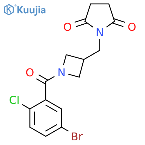 1-{1-(5-bromo-2-chlorobenzoyl)azetidin-3-ylmethyl}pyrrolidine-2,5-dione structure