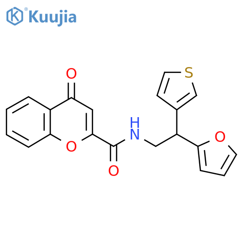 N-[2-(furan-2-yl)-2-(thiophen-3-yl)ethyl]-4-oxo-4H-chromene-2-carboxamide structure