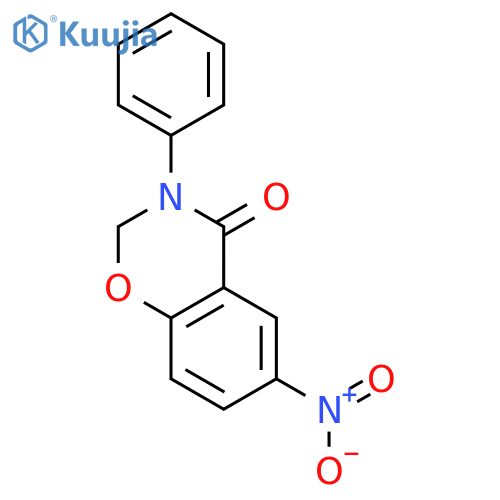 6-nitro-3-phenyl-2,3-dihydro-4H-1,3-benzoxazin-4-one structure
