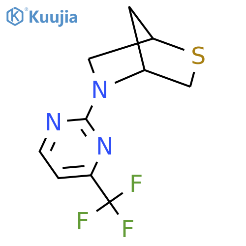 5-[4-(trifluoromethyl)pyrimidin-2-yl]-2-thia-5-azabicyclo[2.2.1]heptane structure