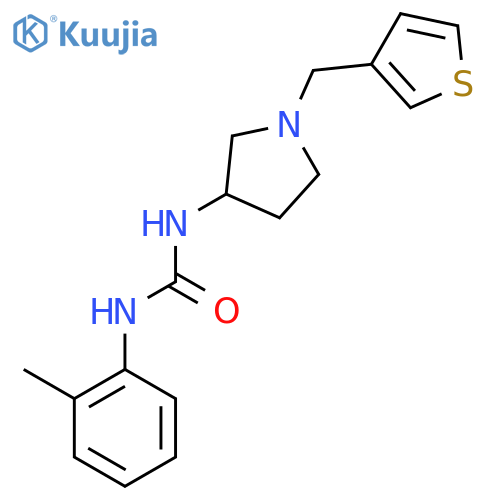 1-(2-Methylphenyl)-3-{1-[(thiophen-3-yl)methyl]pyrrolidin-3-yl}urea structure