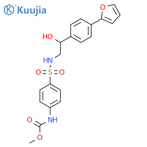 methyl N-[4-({2-[4-(furan-2-yl)phenyl]-2-hydroxyethyl}sulfamoyl)phenyl]carbamate structure