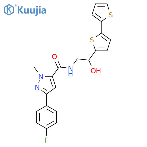N-(2-{2,2'-bithiophene-5-yl}-2-hydroxyethyl)-3-(4-fluorophenyl)-1-methyl-1H-pyrazole-5-carboxamide structure