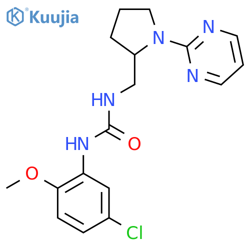 1-(5-Chloro-2-methoxyphenyl)-3-{[1-(pyrimidin-2-yl)pyrrolidin-2-yl]methyl}urea structure