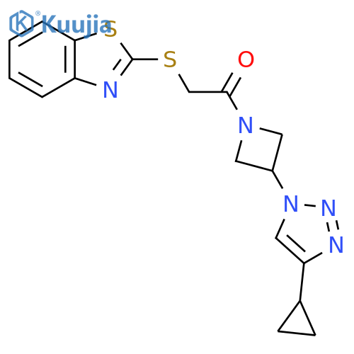 2-(1,3-benzothiazol-2-ylsulfanyl)-1-3-(4-cyclopropyl-1H-1,2,3-triazol-1-yl)azetidin-1-ylethan-1-one structure