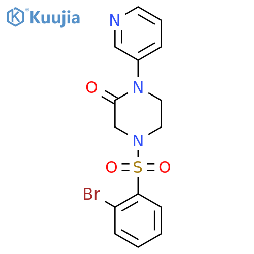 4-(2-Bromobenzenesulfonyl)-1-(pyridin-3-yl)piperazin-2-one structure