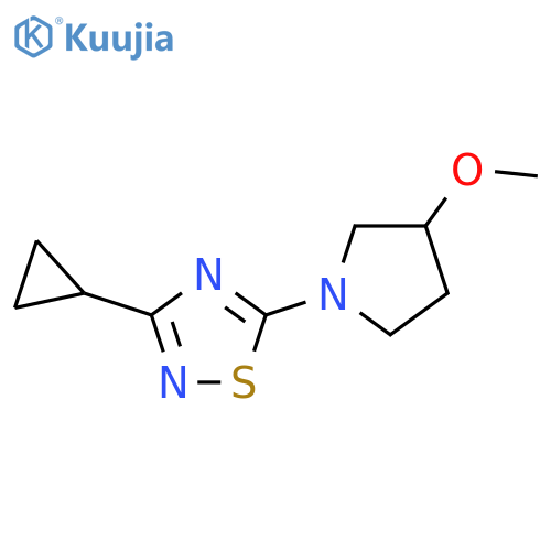 3-cyclopropyl-5-(3-methoxypyrrolidin-1-yl)-1,2,4-thiadiazole structure