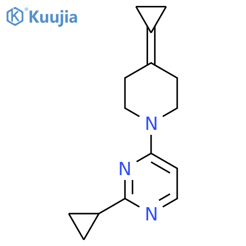2-Cyclopropyl-4-(4-cyclopropylidenepiperidin-1-yl)pyrimidine structure
