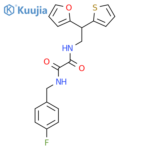 N'-[(4-fluorophenyl)methyl]-N-[2-(furan-2-yl)-2-(thiophen-2-yl)ethyl]ethanediamide structure