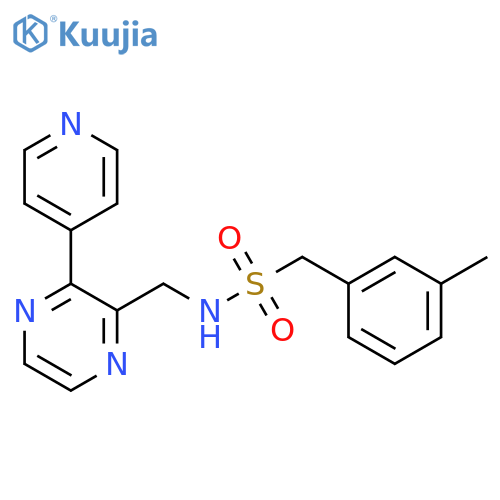 1-(3-methylphenyl)-N-{[3-(pyridin-4-yl)pyrazin-2-yl]methyl}methanesulfonamide structure