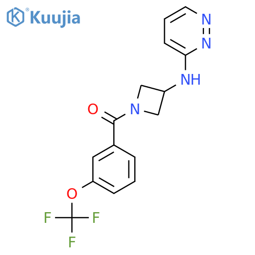 N-{1-3-(trifluoromethoxy)benzoylazetidin-3-yl}pyridazin-3-amine structure