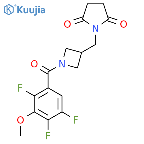1-{1-(2,4,5-trifluoro-3-methoxybenzoyl)azetidin-3-ylmethyl}pyrrolidine-2,5-dione structure