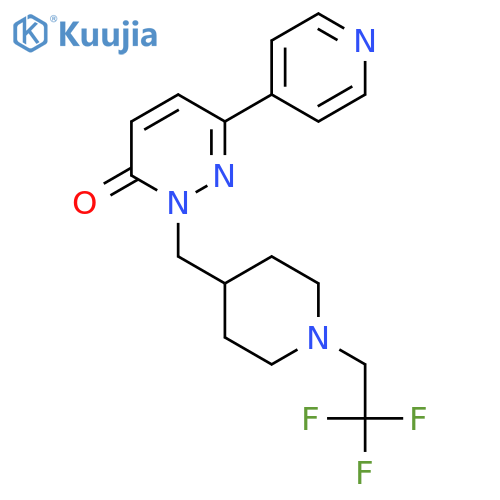 6-(Pyridin-4-yl)-2-{[1-(2,2,2-trifluoroethyl)piperidin-4-yl]methyl}-2,3-dihydropyridazin-3-one structure