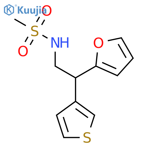 N-[2-(furan-2-yl)-2-(thiophen-3-yl)ethyl]methanesulfonamide structure