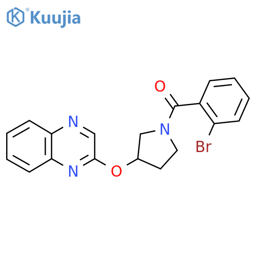 2-{[1-(2-Bromobenzoyl)pyrrolidin-3-yl]oxy}quinoxaline structure