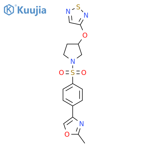3-({1-[4-(2-Methyl-1,3-oxazol-4-yl)benzenesulfonyl]pyrrolidin-3-yl}oxy)-1,2,5-thiadiazole structure