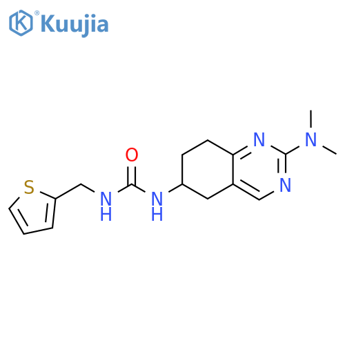 1-[2-(Dimethylamino)-5,6,7,8-tetrahydroquinazolin-6-yl]-3-[(thiophen-2-yl)methyl]urea structure