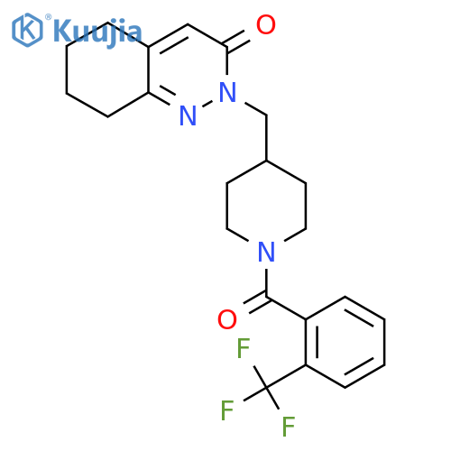 2-({1-[2-(Trifluoromethyl)benzoyl]piperidin-4-yl}methyl)-2,3,5,6,7,8-hexahydrocinnolin-3-one structure