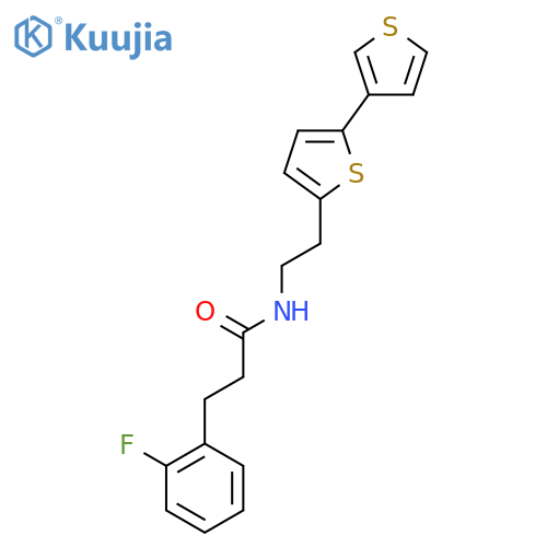 N-(2-{2,3'-bithiophene-5-yl}ethyl)-3-(2-fluorophenyl)propanamide structure