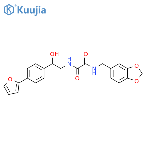 N-(2H-1,3-benzodioxol-5-yl)methyl-N'-{2-4-(furan-2-yl)phenyl-2-hydroxyethyl}ethanediamide structure