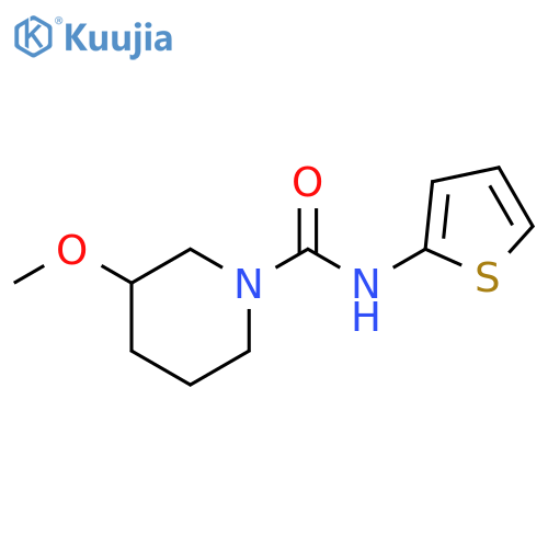3-methoxy-N-(thiophen-2-yl)piperidine-1-carboxamide structure