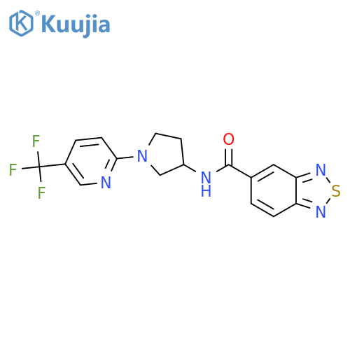 N-{1-5-(trifluoromethyl)pyridin-2-ylpyrrolidin-3-yl}-2,1,3-benzothiadiazole-5-carboxamide structure