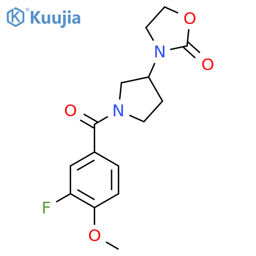3-[1-(3-Fluoro-4-methoxybenzoyl)pyrrolidin-3-yl]-1,3-oxazolidin-2-one structure