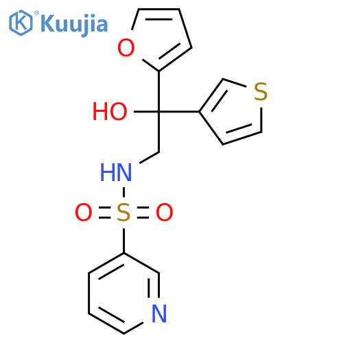 N-2-(furan-2-yl)-2-hydroxy-2-(thiophen-3-yl)ethylpyridine-3-sulfonamide structure