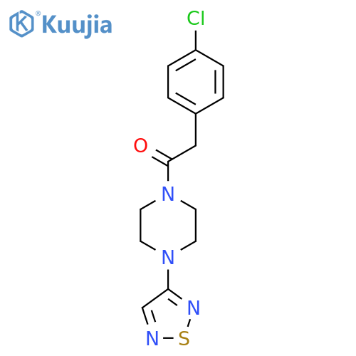 2-(4-chlorophenyl)-1-4-(1,2,5-thiadiazol-3-yl)piperazin-1-ylethan-1-one structure