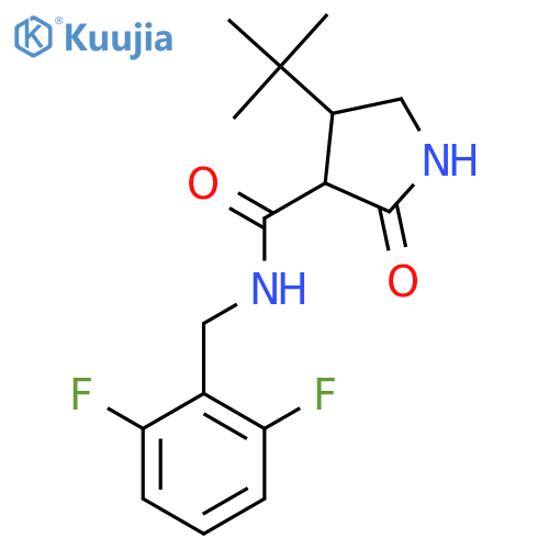 4-tert-butyl-N-[(2,6-difluorophenyl)methyl]-2-oxopyrrolidine-3-carboxamide structure